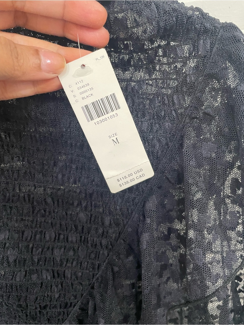 NWT Maeve Sheer Black Ruffle Lace High-Neck Blouse - Picture 6 of 12